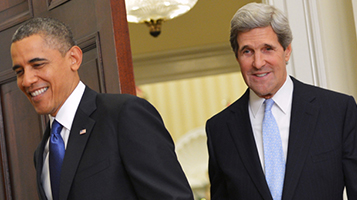 John Kerry and Barak Obama