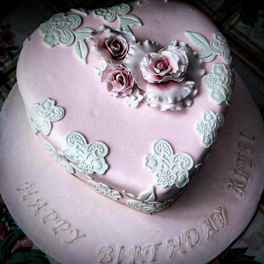 Heart shaped Birthday Cake